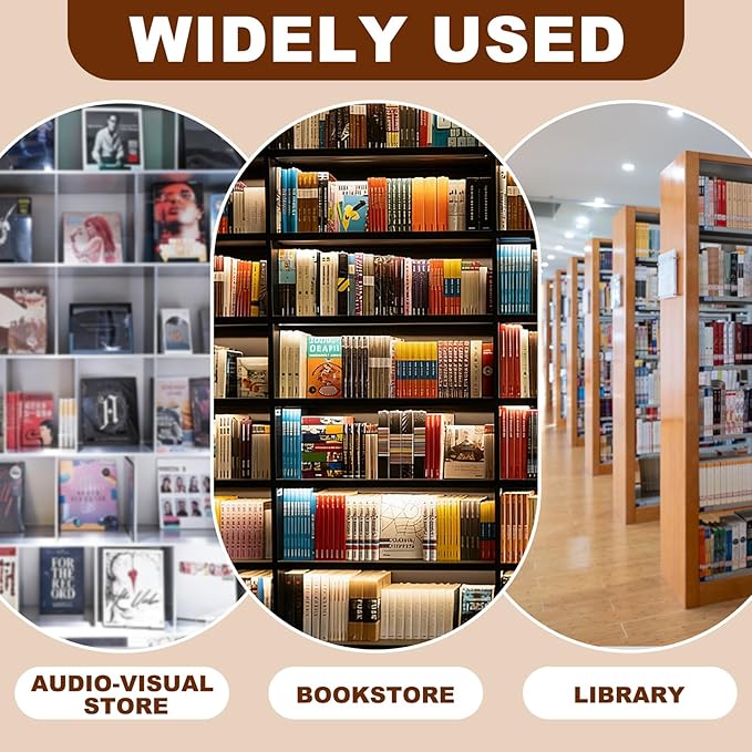 Chumia 6 Pcs Adjustable Book Stand for Display Bookcase Bookshelf Book Comics Display Holder Manga Stand Easel Collector for Library Bookstore Album Cd Magazine Postcard Artworks Home