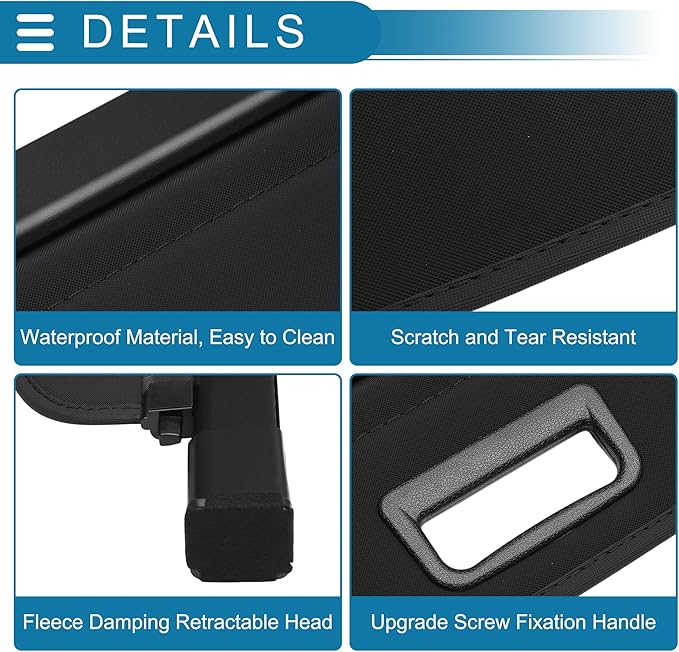 Retractable Cargo Cover for Ford Bronco Sport 2021-2025 Rear Trunk Luggage Security Shield Shade Privacy Screen Cover Parcel Shelf Waterproof Black