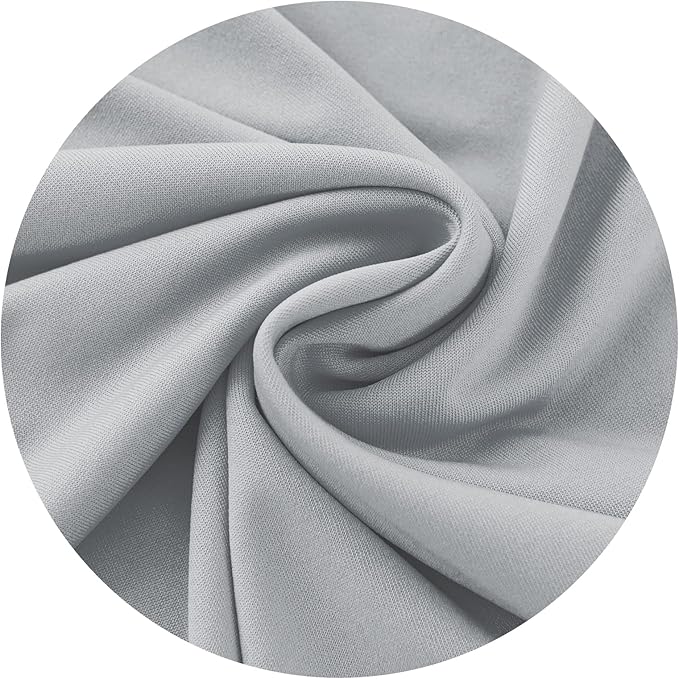 DIVA EN CAMINO DEC Stretch Office Chair Cover with Zipper, Soft Polyester Slipcover for Desk or Boss Chair, Light Gray