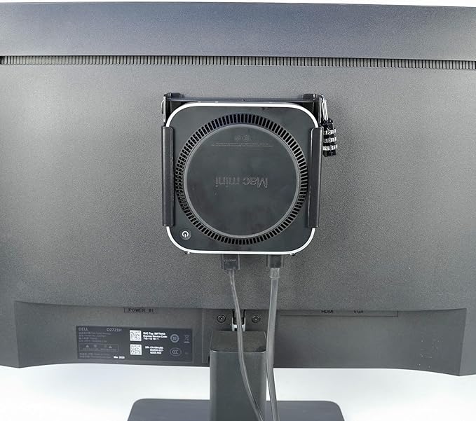 Under Desk Mount for Mac Mini M4/M4 Pro | Anti-Theft Metal Bracket with Password Lock & Protective Padding |VESA-Compatible Hidden Installation (Desk/Monitor)