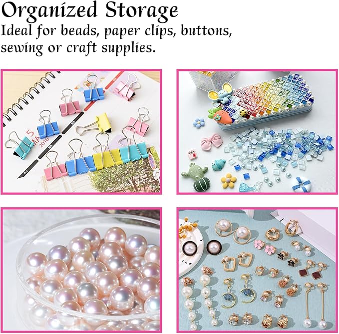 Small Drawer Organizer for Desk, 4.7" x 4.7" x 3.8" Small Desktop Organizer with 6 Drawers, Plastic Storage Box for Office, Classroom, Craft and Home Organization