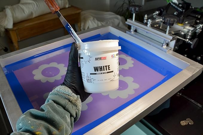 Rapid Cure® Screen Printing Ink White (Pint - 16oz.) - Plastisol Ink for Screen Printing, Fast Curing Fabric Paint - Screen Print Direct®, USA Made