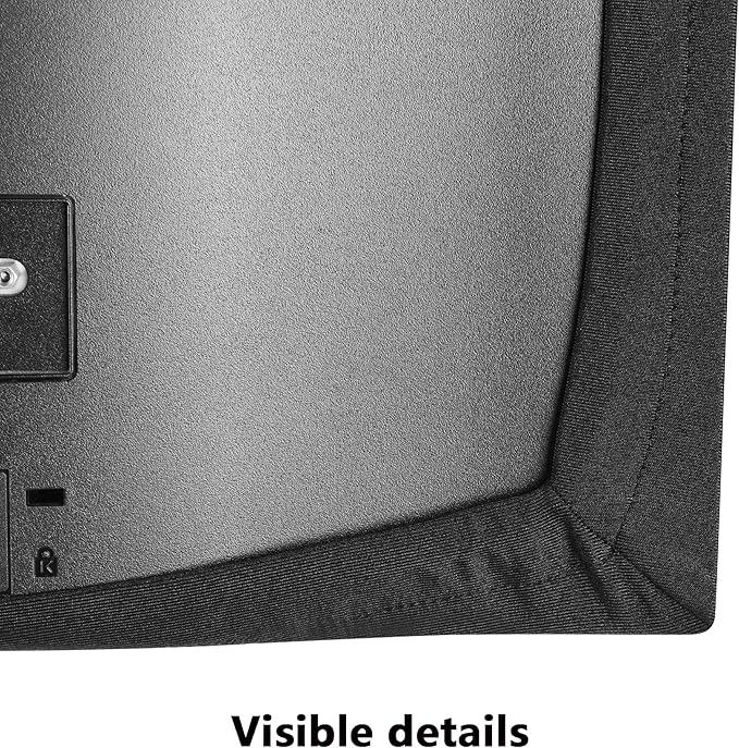Indoor TV dust cover black, elasticity soft cloth adaptive screen 51/52/53/54/55 inch protective cover, suitable for most brands of monitors (51-55 inch)