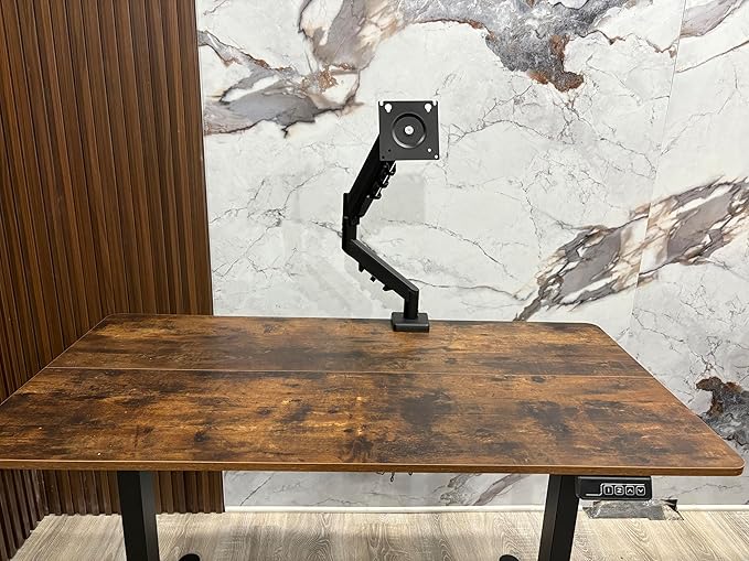 ArcadeX Single Monitor Mount, 13 to 32 Inch Gas Monitor Arm, Adjustable Stand, Vesa Mount with Clamp and Grommet Base - Fits 4.4 to 22lbs LED Computer Monitors (Black)