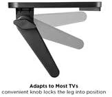 Mount Plus APM-09-02-2X Top Shelf TV Mounting Bracket 12-inch Wide Platform | Holds Speaker, Streaming Device, Game Console, and More (2 Pack Black Protective Ledges)