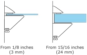 Dulles Glass Floating Shelf Brackets, Adjustable Clamps Heavy Duty, Black, For Glass, Wood, Acrylic Wall Mounted Shelf Support. 2 Pack.