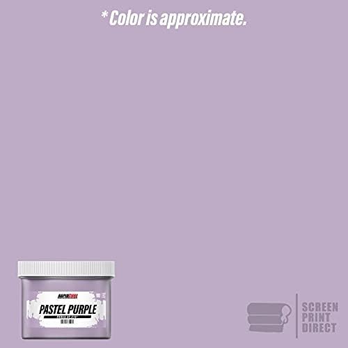 Rapid Cure® Screen Printing Ink Pastel Purple (8 oz.) - Plastisol Ink for Screen Printing Fabric - Low Temperature Curing Plastisol by Screen Print Direct - Purple Plastisol Ink for Silk Screens