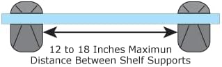 Dulles Glass Floating Shelf Brackets, Adjustable Clamps Heavy Duty, Chrome, For Glass, Wood, Acrylic Wall Mounted Shelf Support. 2 Pack.