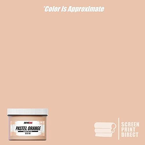 Rapid Cure® Screen Printing Ink Pastel Orange (8 oz.) - Plastisol Ink for Screen Printing Fabric - Low Temperature Curing Plastisol by Screen Print Direct - Orange Plastisol Ink for Silk Screens
