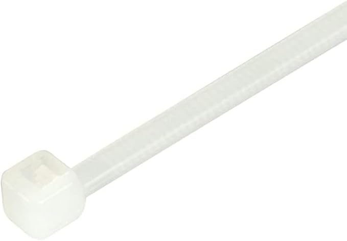 GTSE 6 Inch White/Clear Zip Ties, 100 Pack, 40lb Strength, UV Resistant Strong Nylon Cable Ties, Self-Locking 6" Tie Wraps
