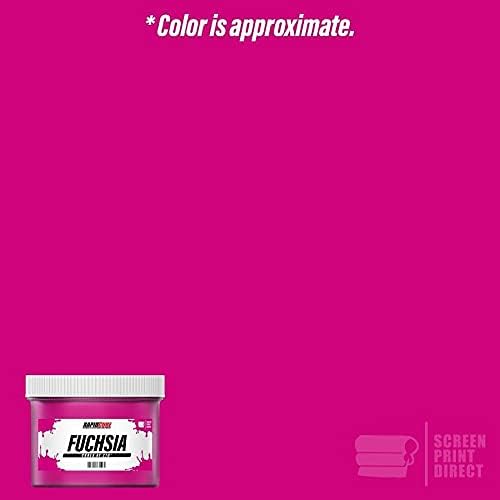 Rapid Cure® Screen Printing Ink Fuchsia (8oz) - Plastisol Ink for Screen Printing, Fast Curing Fabric Paint - Screen Print Direct®, USA Made