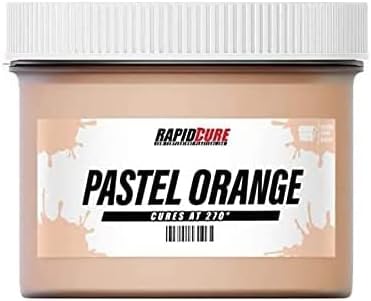Rapid Cure® Pastel Orange Screen Printing Ink (5 Gallon - 640 oz.) - Plastisol Ink for Screen Printing Fabric - Low Temperature Curing Plastisol by Screen Print Direct - Orange Fast Cure Ink for Silk