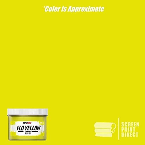 Rapid Cure® Screen Printing Ink Fluorescent Yellow (Quart - 32oz.) - Plastisol Ink for Screen Printing, Fast Curing Fabric Paint - Screen Print Direct®, USA Made