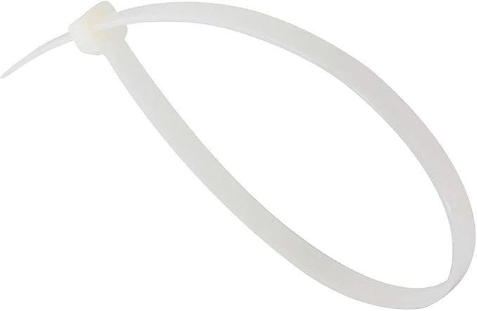 GTSE 12 Inch White/Clear Zip Ties, 5,000 Bulk Pack, 50lb Strength, UV Resistant Long Nylon Cable Ties, Self-Locking 12" Tie Wraps