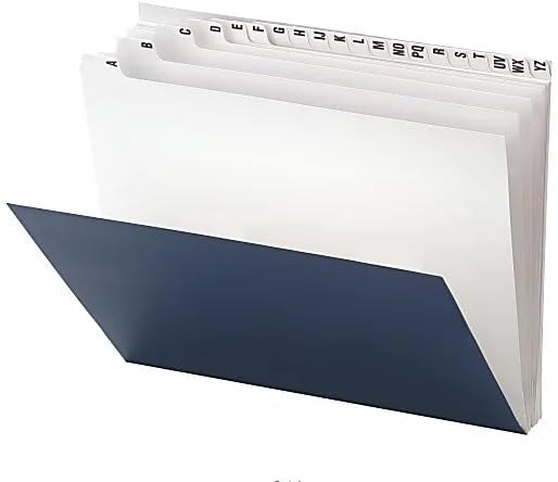 Office Depot® Brand Index Desk Sorter, Letter Size, A - Z, Navy, 20 Tabs