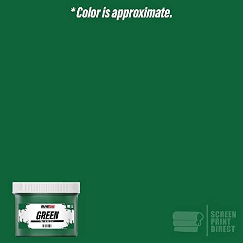 Rapid Cure® Screen Printing Ink Green (8oz.) - Plastisol Ink for Screen Printing, Fast Curing Fabric Paint - Screen Print Direct®, USA Made