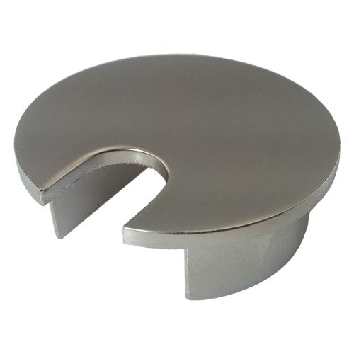 Electriduct 1.57" Metal Desk Grommet 40mm Cable Hole Cover Wire Cord Organizer | Matte Nickel (3 Pack)