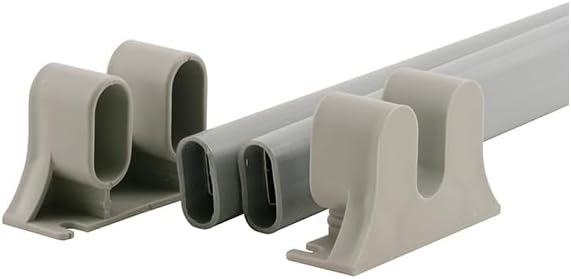 FHC K5166 Aluminum Swinging Screen Door Push Bar Gray