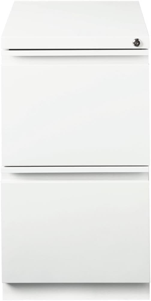 Hirsh Industries 20" Deep 2 Drawer Mobile File Cabinet File in White
