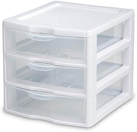 Sterilite 20439002 Medium 3 Drawer Desktop Unit