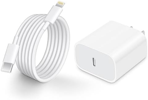 AISNI 4 Pack 6 ft Fast Charger Cord Compatible with iPhone Charger Fast Charging Block 20W PD USB C Charger Fast Charger for iPhone 14/13/12 Pro Max, 14 Plus,XR,XSMAX-White