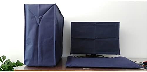 3 Pieces Computer Dust Cover Monitor + Keyboard+ Computer Host Pc Dust Proof Computer Covers Case for Desktop Pc CPU Tower Protector (29'' Monitor Set Blue)