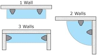 Dulles Glass Floating Shelf Brackets, Adjustable Clamps Heavy Duty, Black, For Glass, Wood, Acrylic Wall Mounted Shelf Support. 2 Pack.