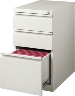 STAPLES Mobile Pedestal File Cabinet with Wheels, 3-Drawer, Grey