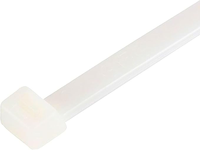 GTSE 8 Inch White/Clear Zip Ties, 10,000 Bulk Pack, 50lb Strength, UV Resistant Strong Nylon Cable Ties, Self-Locking 8" Tie Wraps