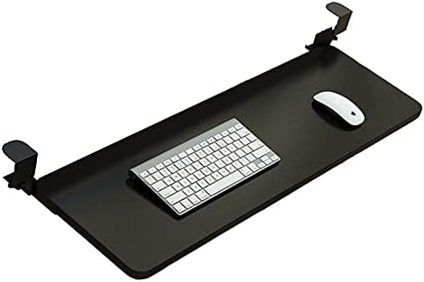 Table Standing Workstation Food Tray Table Rolling Table with Adjustable Height,Keyboard Shelf Keyboard Tray Under Desk, for Place Keyboard Mouses, Made of Wooden and Sturdy Slide Rail Devic