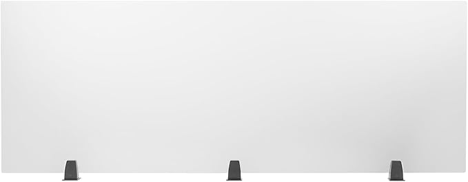 Desk Divider, 60" x 22" Desk Privacy Panel, Frosted Acrylic Office Partition, Table Divider with Clamps, Privacy Divider for Schools Office Call Centers Workstation