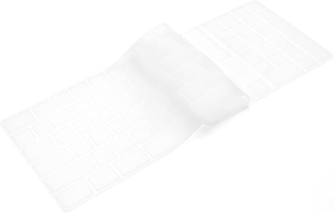 ProElife Ultra Thin Silicone Keyboard Cover Skin for 2022 Mac Studio & 2021 Apple iMac 24'' M1 Chip Magic Keyboard 2 with Numeric Keypad Touch ID A2520 Accessory U.S Enter Soft Protector, Transparent