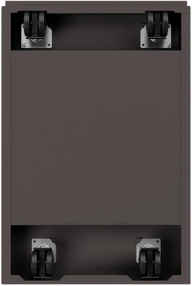 BOWERY HILL 3-Drawer Mobile Metal Filing Cabinet, 20" Depth, Espresso Finish, Durable Commercial Grade with Full Extension Drawers, Locking Storage for Office, Fits Letter-Size Files