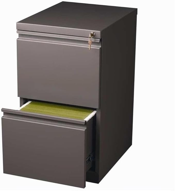 Hirsh Industries 20" Deep 2 Drawer Mobile File Cabinet File in Medium Tone