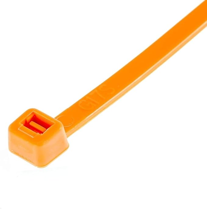 GTSE 4 Inch Orange Zip Ties, 10,000 Bulk Pack, 18lb Strength, UV Resistant Small Nylon Cable Ties, Self-Locking 4" Tie Wraps