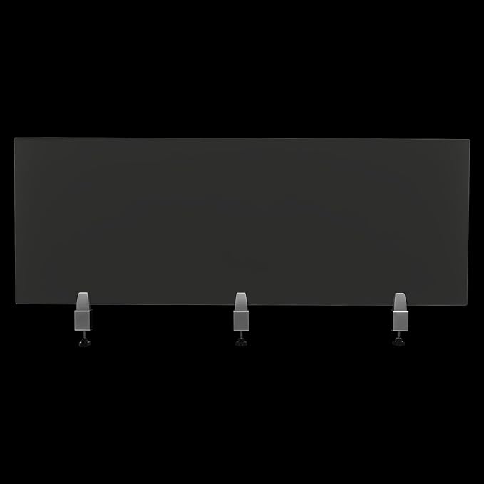 Freestanding Privacy Panel,60” x 22” Counter Desk Divider Acrylic Panels Holder Cubicle Divider for Office,School,Reception,Clamp-on Desk Partition