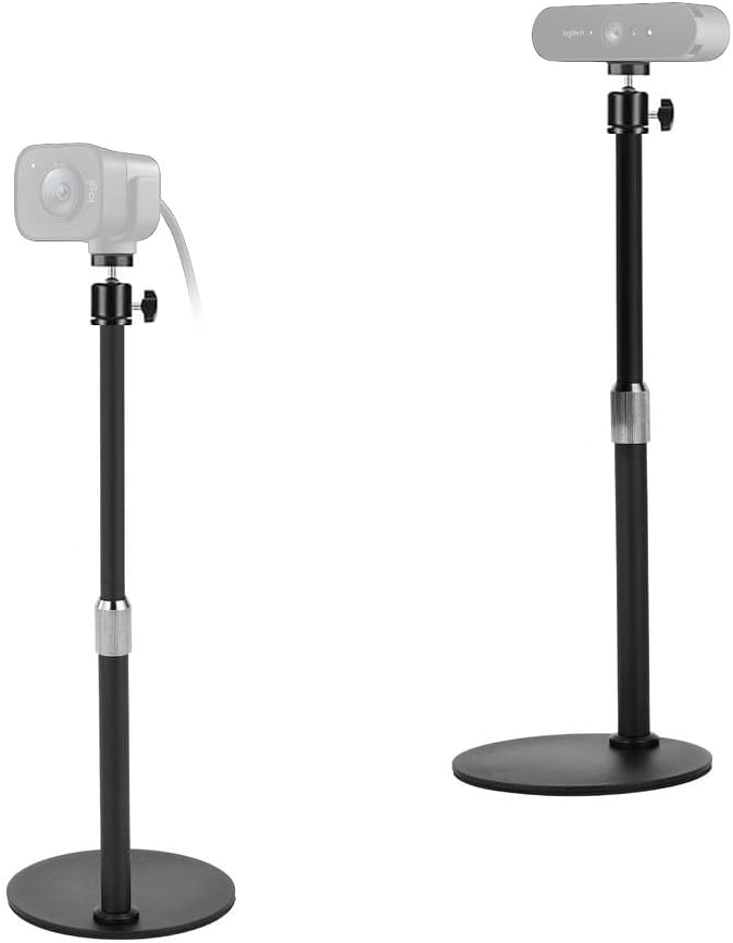 Magnetic Webcam Brio-101 Light Stand,10'' Ring Light with Tabletop Tripod Holder for Logitech Brio 101 301 501 4K C270 C310 C920x C920s C920e C922x webcams with/Without 1/4''-20 Interface