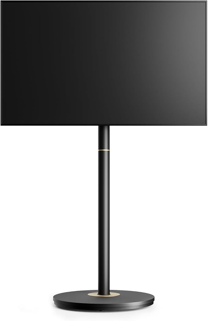 FITUEYES Design Mobile Rolling TV Cart for 32-65 Inches Television, Modern Corner TV Floor Stand on Wheels Fits Max VESA 400x400mm, V2 Portable Smart Television Cart, Black, Master Series