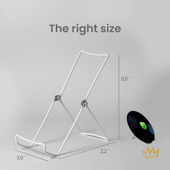 KINGDOM SOLUTIONS MADE IN USA 12-Pack Adjustable White Metal Easels - Book Stand - Sturdy Plate Stand for Art, Pictures, Books, Frames - Unique on the Market