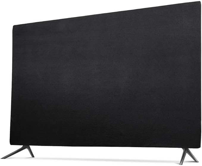 Indoor TV dust cover, elasticity soft cloth adaptive screen size 40/41/42/43/44/45 inches protective cover black, suitable for most brands of monitors (40-45 inches)