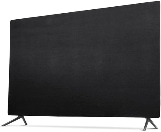 Indoor TV dust cover black, elasticity soft cloth adaptive screen 51/52/53/54/55 inch protective cover, suitable for most brands of monitors (51-55 inch)