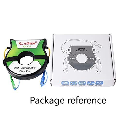 KOMSHINE OTDR Launch Cable Box Patch Cord Fiber Ring Single Mode SM 500M Dead Zone Eliminator 9/125um Fiber Launch Cable Extension Cords Used with Fiber Optic OTDR (SC/UPC-LC/UPC)