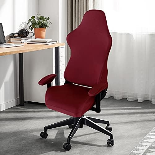 SARAFLORA Gaming Chair Covers Stretch Washable Computer Chairs Slipcovers for Armchair, Swivel Chair, Computer boss Chairs (Burgundy, X-Large)