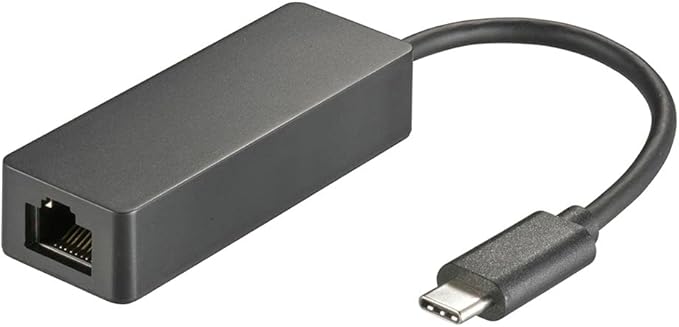 Ohm Electric PCGEAR LAN Adapter, Type-C to LAN, Wired LAN Adapter, Built-in Type-C Connector, GigaLAN Adapter, PC-SHL13-K 01-3110 OHM