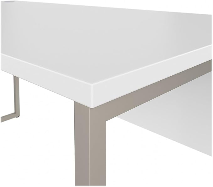 Bush Business Furniture Echo L Shaped Desk, 60W, Gray Sand