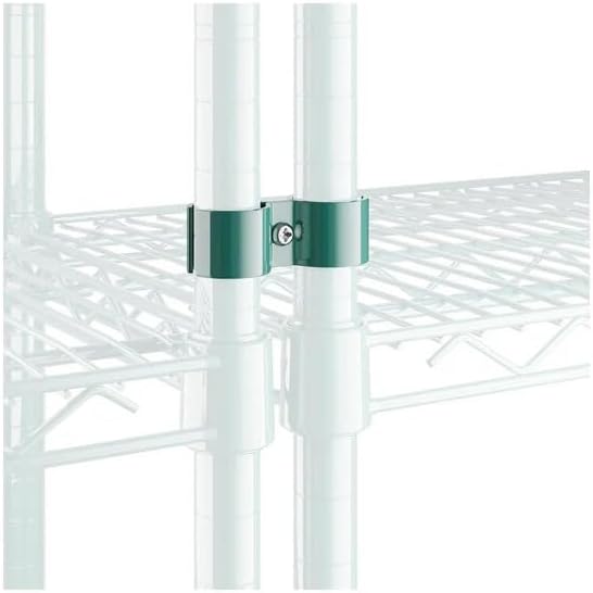 12 Pack! Green Post Clamp – Durable, Secure Connection for Wire Shelving Units, Easy to Install, Space-Saving Solution, Heavy-Duty Support Pack
