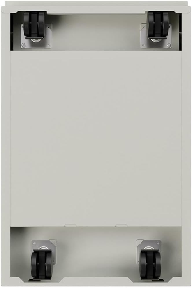 Hirsh 23-in Deep Mobile Pedestal 3-Drawer Box/Box/File. Full Width Pull. Gray