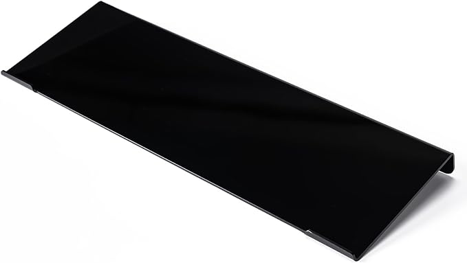 BOOMIBOO Black Acrylic Tilted Computer Keyboard Holder for Ergonomic Typing, Keyboard Stand with Silicone Anti-Slip Strip, 17 x 5.7 Inch Keyboard Tray for Office Desk, Home, School