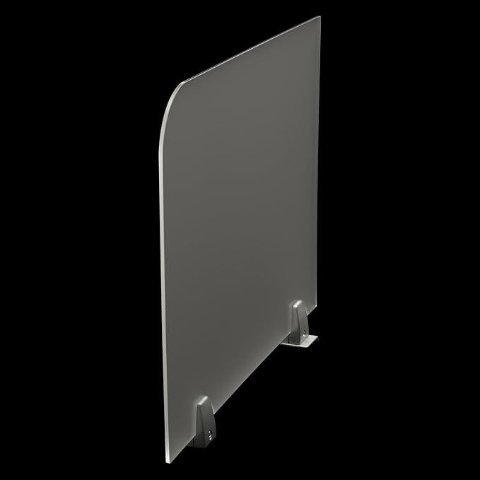 Freestanding Privacy Panel,23” x 18” Counter Desk Divider Acrylic Panels Holder Cubicle Divider for Office,School,Reception,Clamp-on Desk Partition,2 Pack