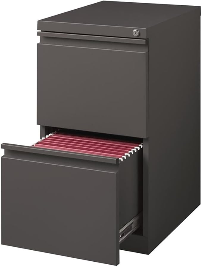 Hirsh Industries 20" Deep 2 Drawer Mobile File Cabinet File in Medium Tone
